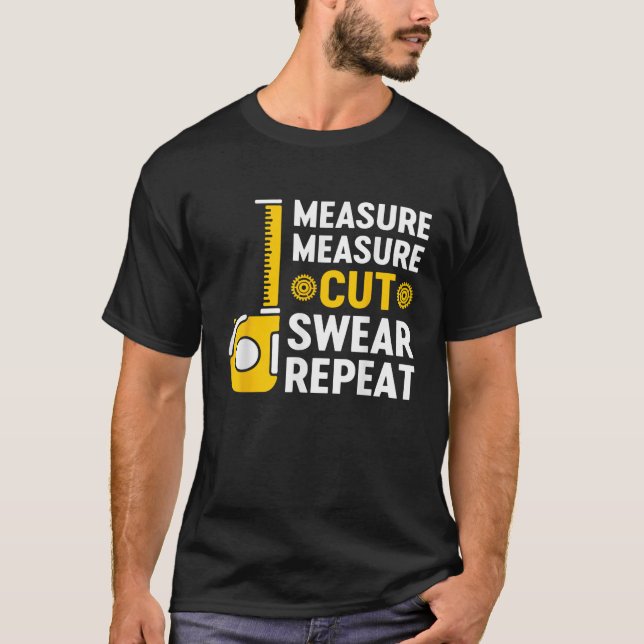Camiseta Medida Mente Medida Corte Barrido Repetir Divertid (Anverso)
