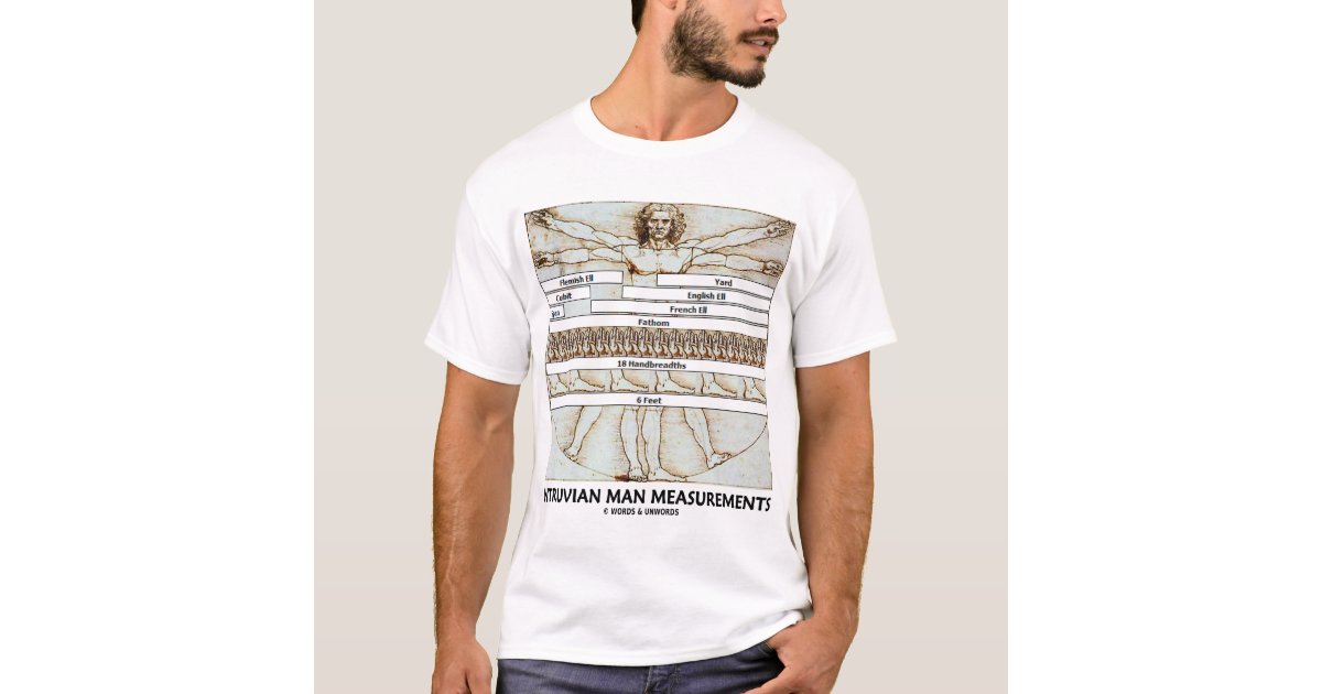 Estar confundido Campaña Disparidad Camiseta Medidas del hombre de Vitruvian (Leonardo da | Zazzle.es