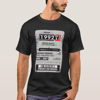 Camiseta medidor de electricidad cumpleaños 1992 regalo ele