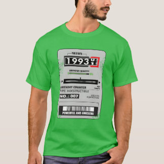 Camiseta medidor de electricidad cumpleaños 1993 regalo ele