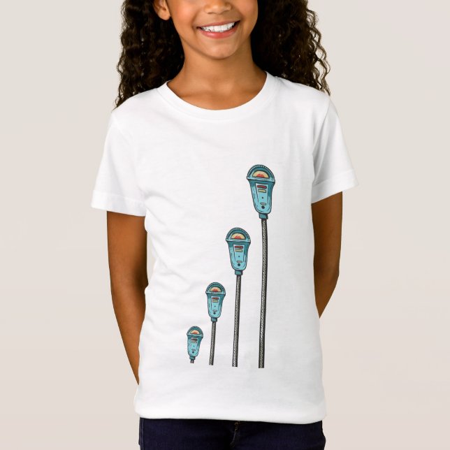 Camiseta Medidor de estacionamiento retro (Anverso)