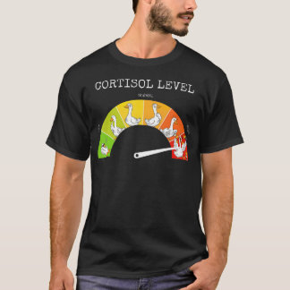 Camiseta Medidor de Estrés del Ganso Tonto Salud Mental Baj