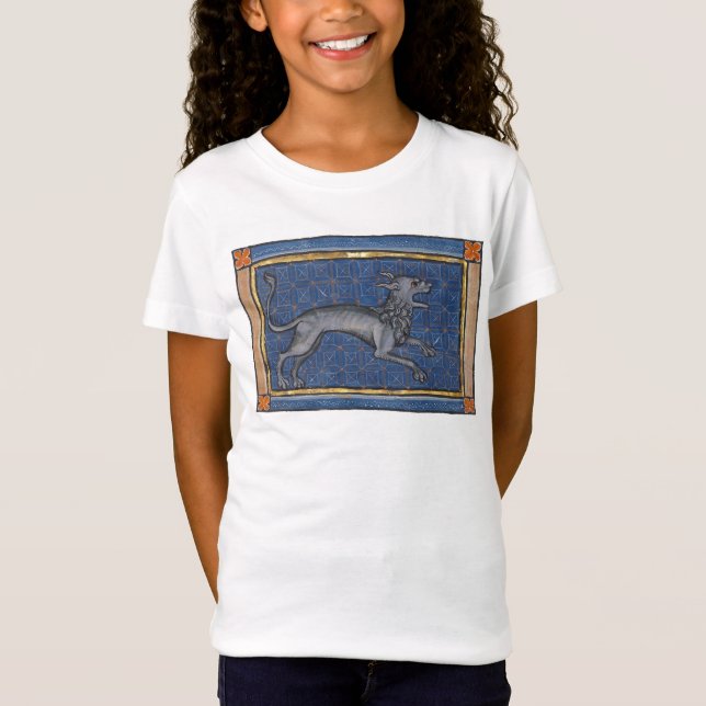 Camiseta Medieval Bestiary Hyena c. 1270 (Anverso)