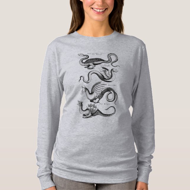 Camiseta Medieval de Cuatro Dragones (Anverso)