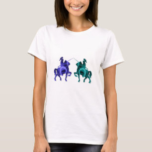 Camiseta medieval de las señoras de los caballos