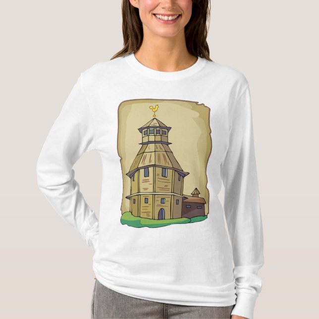 Camiseta Medieval Wooden Watchtower and Fortress (Anverso)