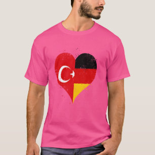 Camiseta Medio alemán medio turco a Alemania bandera turca
