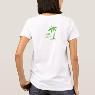 Camiseta Medio ambiente del árbol de palmas verde vivo
