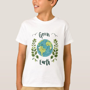 Camiseta Medio ambiente mundial - Tierra sonriente con Tier