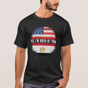 Camiseta Medio Americano Medio Egipcio Bandera De EEUU Egip