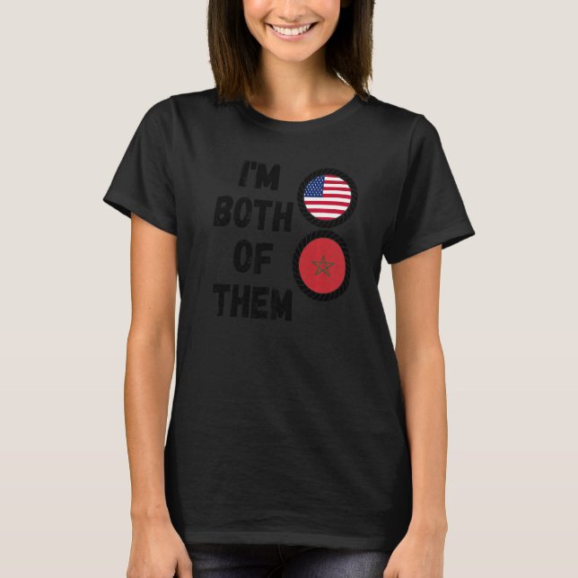 Camiseta Medio Americano Medio Patrimonio Marroquí Estados  (Anverso)