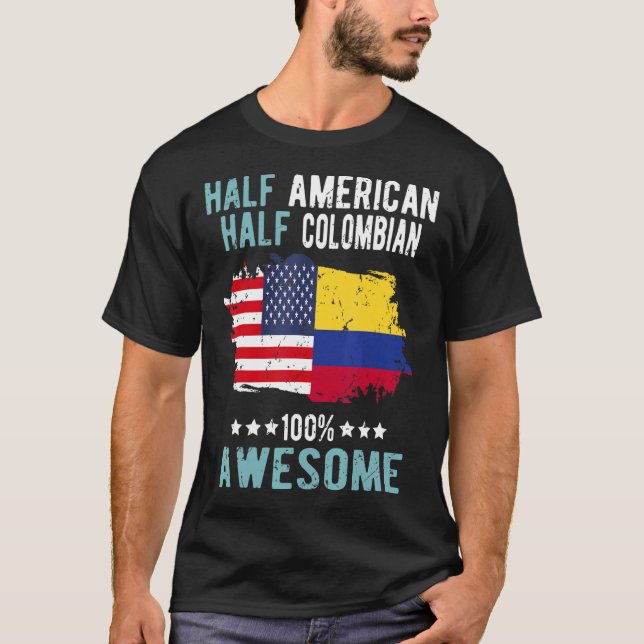 Camiseta Medio americano mitad colombiano (Anverso)