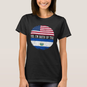 Camiseta Medio americano mitad salvadoreño Bandera de Estad