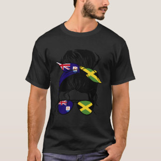 Camiseta Medio Anguila Mitad Jamaiquino Mezcla Anguila Y Ja