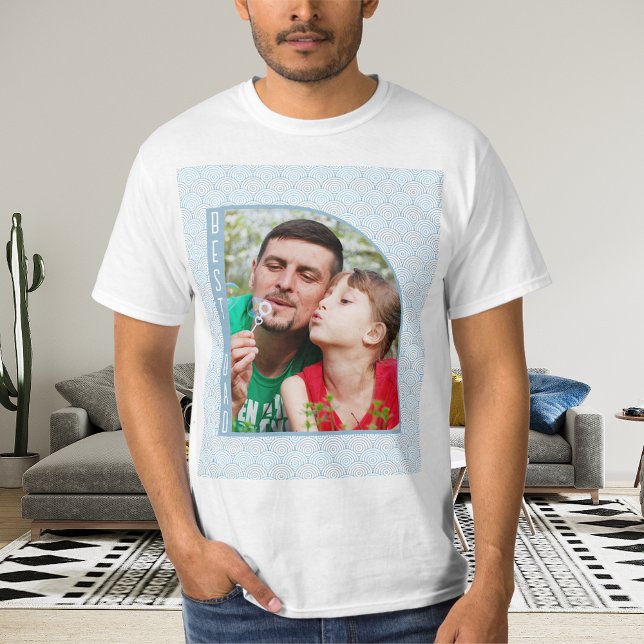 Camiseta Medio arco de la foto del mejor papá (Subido por el creador)