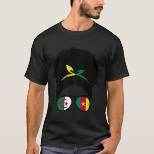 Camiseta Medio argelino medio camerunés Afro Argelia cameru