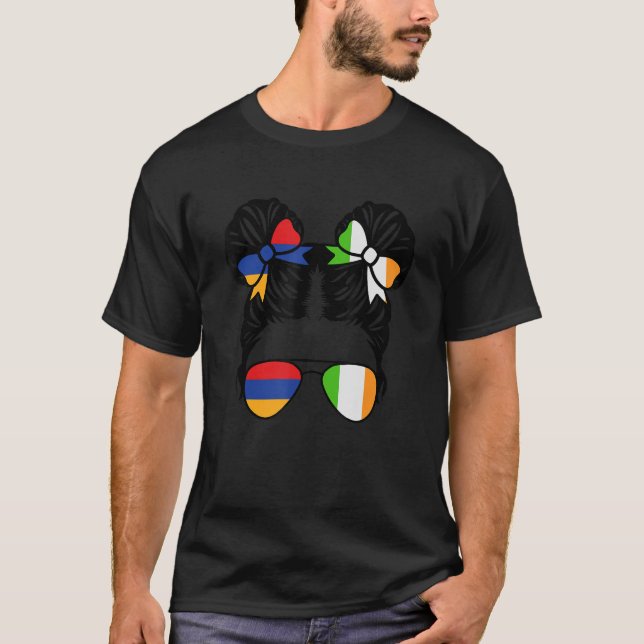Camiseta Medio armenio mitad irlandés Chica Armenia niños h (Anverso)