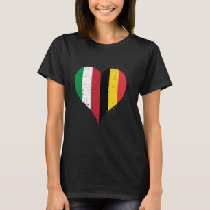 Camiseta Medio belga medio italiano a Bélgica Bandera itali