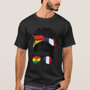 Camiseta Medio Boliviano Medio Francés Roots Bolivia Y Fran