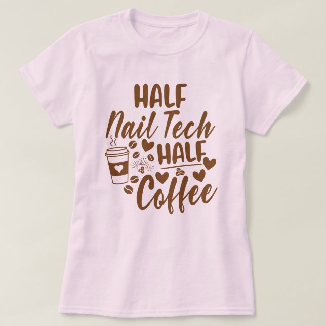 Camiseta Medio café de profesor, medio café, café más dulce (Diseño del anverso)