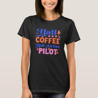 CAMISETA MEDIO CAFÉ, MEDIO AIRLINE PILOTO