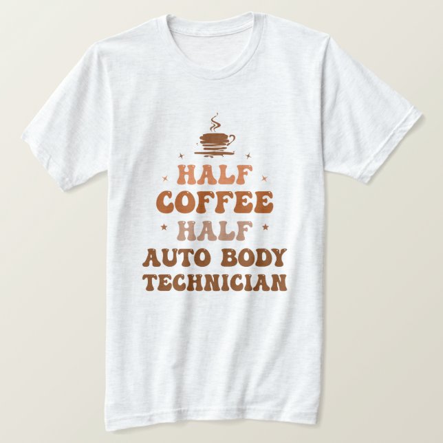 Camiseta Medio Café Medio Técnico de Cuerpo Automático (Anverso del diseño)