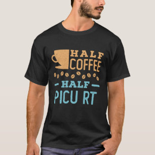 Camiseta Medio café PICU RT Terapia respiratoria