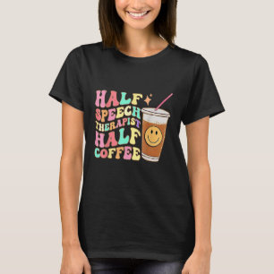 Camiseta Medio café SLP de terapia de media voz retro Groov