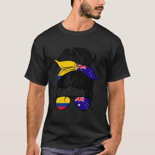 Camiseta Medio Colombiano Medio Australiano Mezcla Colombia