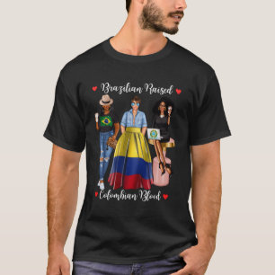 Camiseta Medio Colombiano Medio Brasileño Criado En Colombi