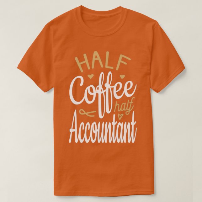 Camiseta Medio contador de café (Diseño del anverso)