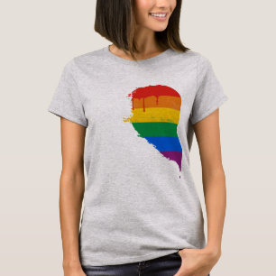 CAMISETA MEDIO CORAZÓN DEL ARCO IRIS DEJADO - .PNG