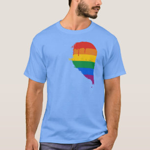 CAMISETA MEDIO CORAZÓN DEL ARCO IRIS DEJADO - .PNG