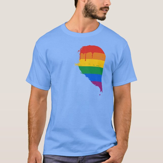 CAMISETA MEDIO CORAZÓN DEL ARCO IRIS DEJADO - .PNG (Anverso)