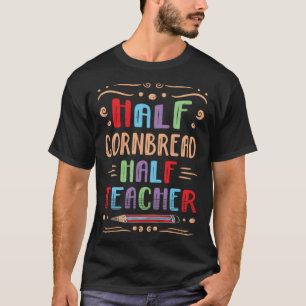 Camiseta Medio Corn Pan Medio Maestra Maestría Muffin Foodi