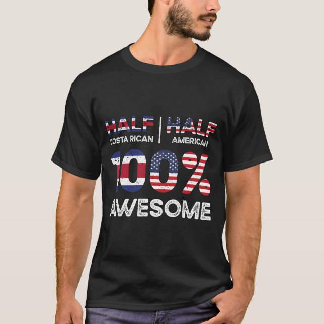 Camiseta Medio Costa Rica Costa Rica Estadounidense Ciudada (Anverso)