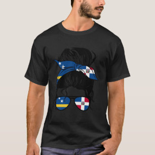 Camiseta Medio Dominicano De Curacao Raíces Curaã Ao Y Dom