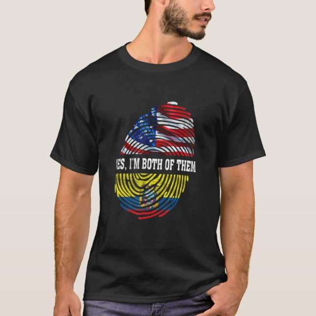 Camiseta Medio ECUADOR Americano Soy Herita (Anverso)