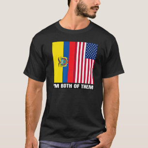 Camiseta Medio ecuatoriano mitad estadounidense ADN Ecuador