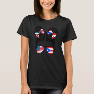Camiseta Medio estadounidense mitad puertorriqueña Chica EE