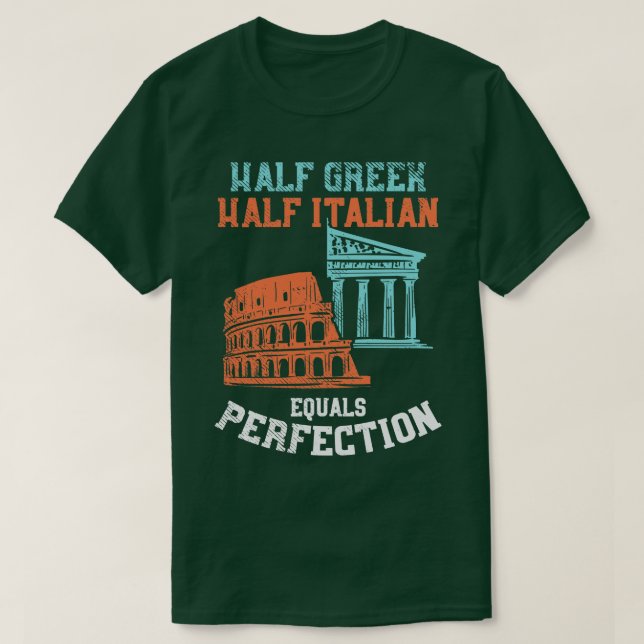 Camiseta Medio griego medio italiano (Diseño del anverso)