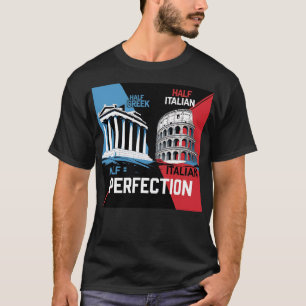 Camiseta Medio griego mitad italiano igual a porcentaje