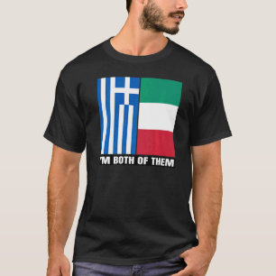 Camiseta Medio griego mitad patrimonio italiano Italia ADN 