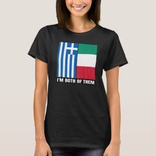 Camiseta Medio griego mitad patrimonio italiano Italia ADN