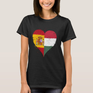 Camiseta Medio húngaro mitad español A Hungría Bandera de E