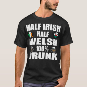 Camiseta Medio irlandés mitad galés borrachos
