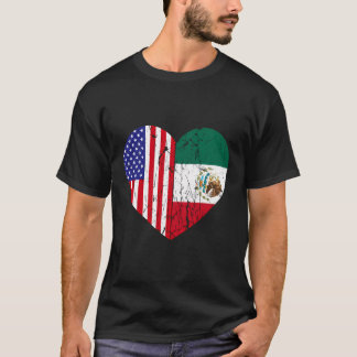 Camiseta Medio México raíces semiamericanas hombres mujeres
