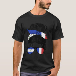 Camiseta Medio Nicaragüense Medio Francés Mezclan Nicaragua