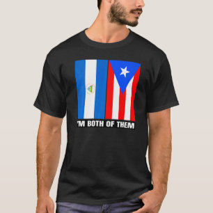 Camiseta Medio nicaragüense mitad ADN puertorriqueño Nicara