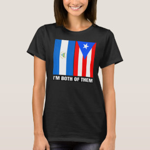 Camiseta Medio nicaragüense mitad ADN puertorriqueño Nicara
